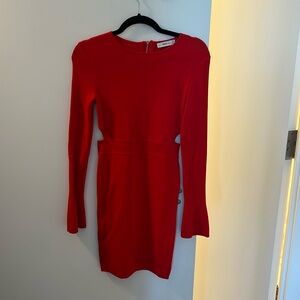 Zara Red Long Sleeve Dress. Like new.
